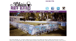 Desktop Screenshot of chicopartyrentals.com